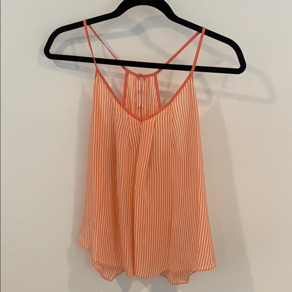 Orange Striped Tank Top from UO in Large